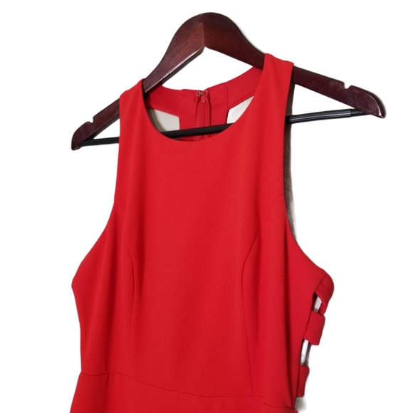Lulu's Cut Out Dress Red - Picture 5 of 12
